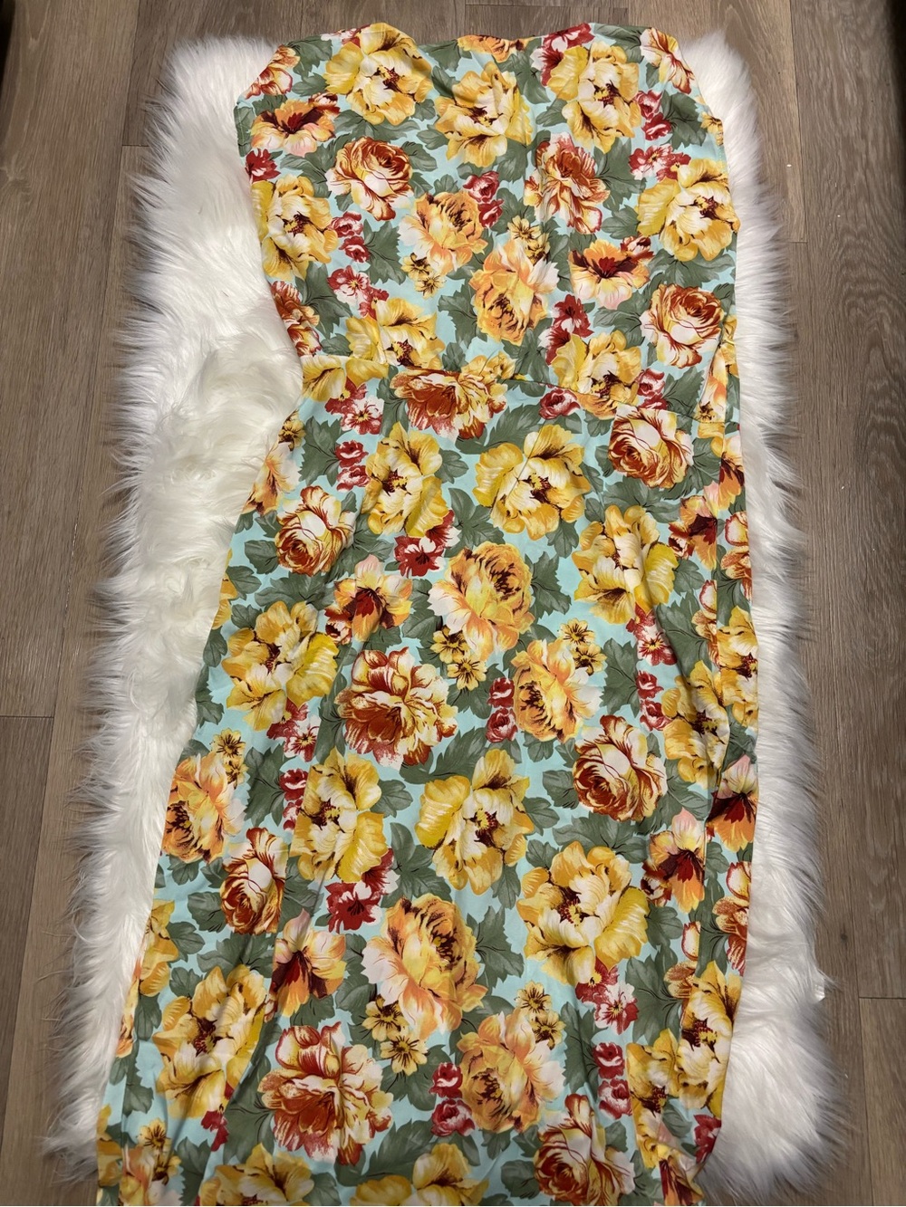 Floral Yellow & Mint Maxi Dress - Picture 5 of 5